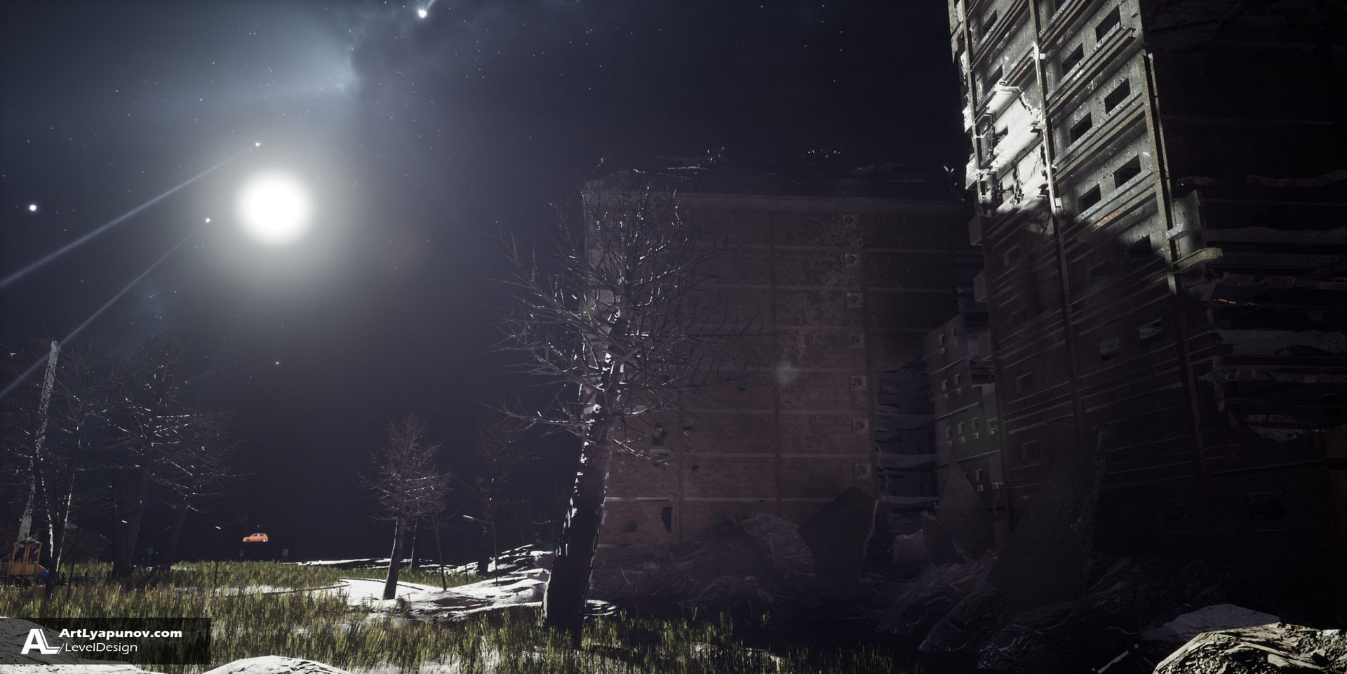 Unreal Engine 4 Level Design Asteroid | Quixel Megascans & Blender