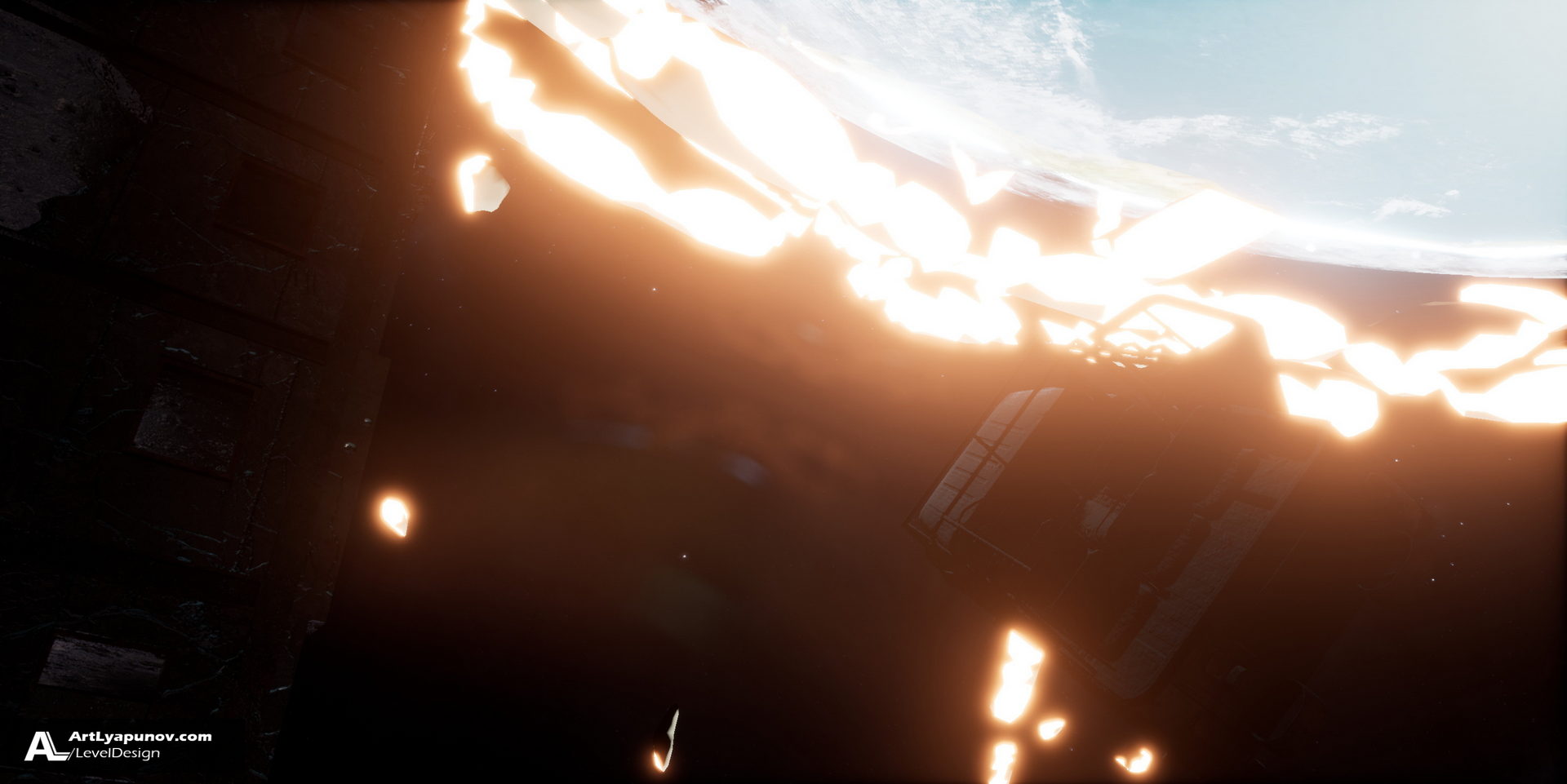 Unreal Engine 4 Level Design Asteroid | Quixel Megascans & Blender