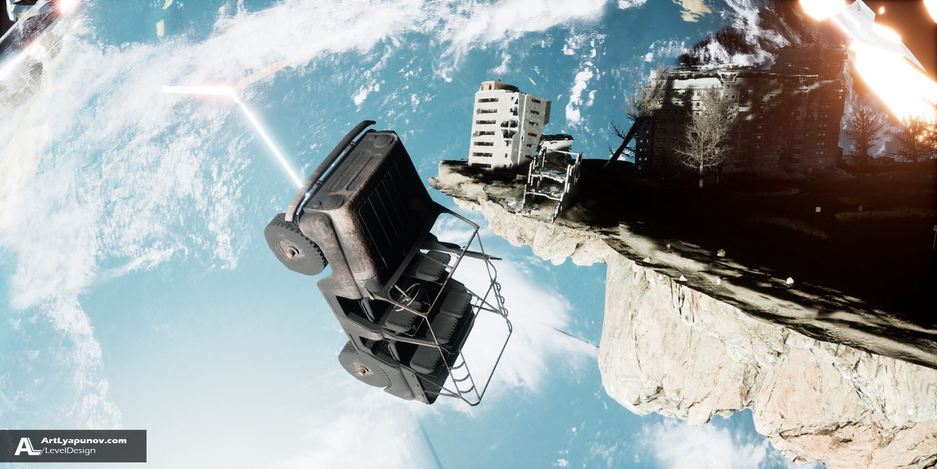 Unreal Engine 4 Level Design Asteroid | Quixel Megascans & Blender