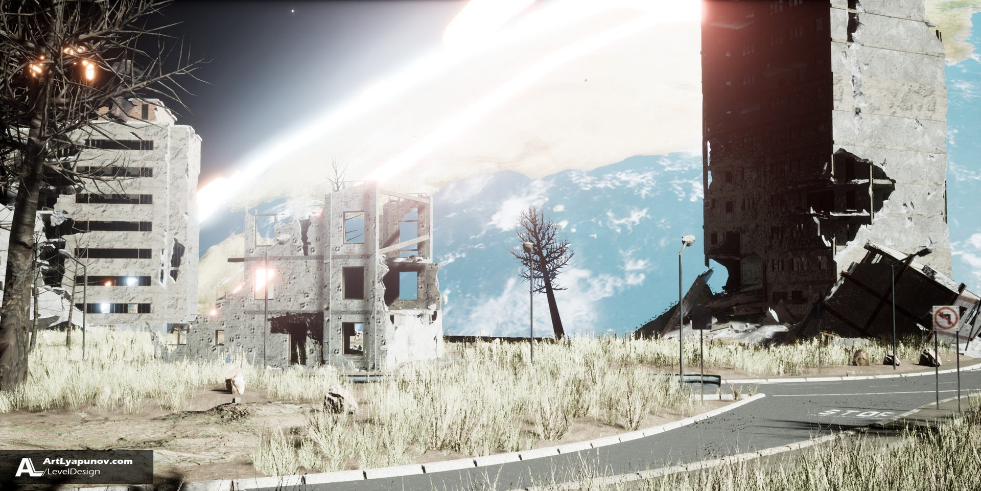 Unreal Engine 4 Level Design Asteroid | Quixel Megascans & Blender