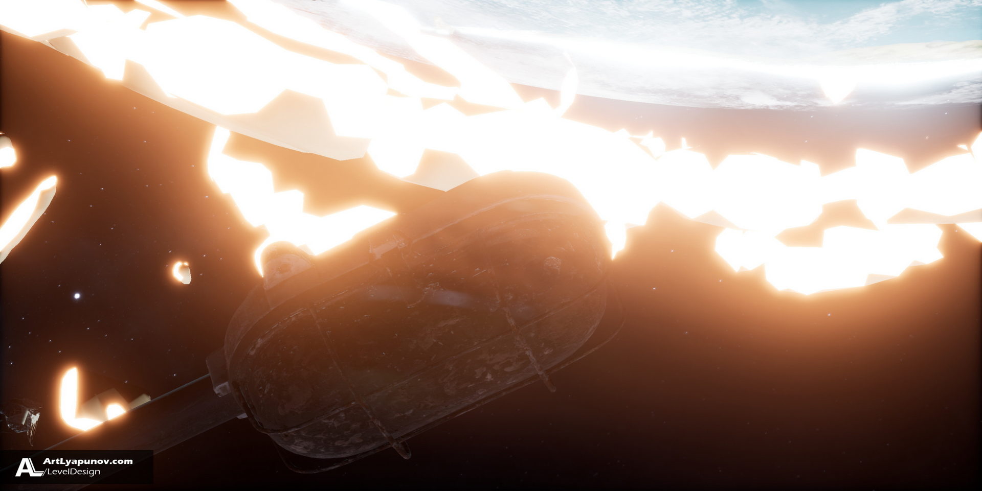 Unreal Engine 4 Level Design Asteroid | Quixel Megascans & Blender