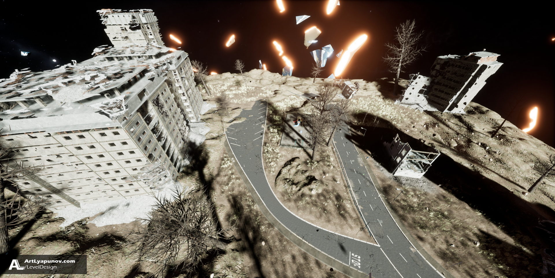 Unreal Engine 4 Level Design Asteroid | Quixel Megascans & Blender